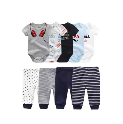 🎉BUNDLE DEAL! Enjoy the Everyday Romper Set + FREE 6‑Pair Socks Bonus!✨