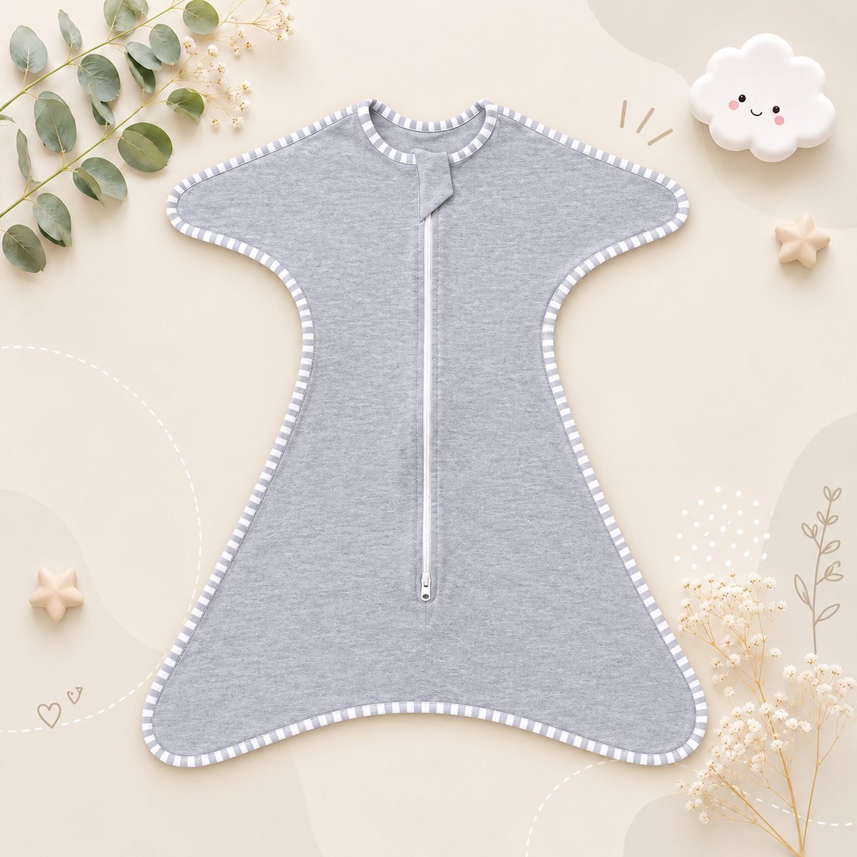 The Santos - Newborn Baby Cotton Anti-Startle Swaddle Blanket Wrap