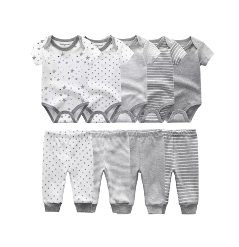 🎉BUNDLE DEAL! Enjoy the Everyday Romper Set + FREE 6‑Pair Socks Bonus!✨