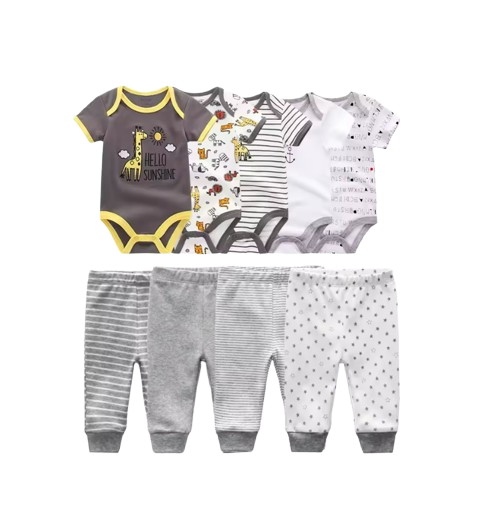 🎉BUNDLE DEAL! Enjoy the Everyday Romper Set + FREE 6‑Pair Socks Bonus!✨