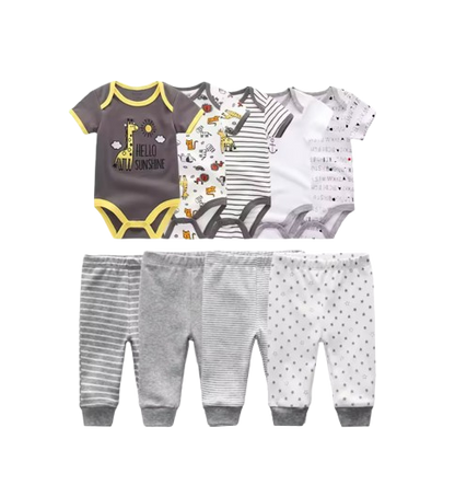🎉BUNDLE DEAL! Enjoy the Everyday Romper Set + FREE 6‑Pair Socks Bonus!✨