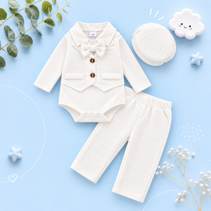 The Kamden - Baby Boy Autumn Winter 2-Piece Long Sleeve Vest Style Outfit Set