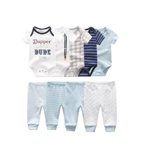 🎉BUNDLE DEAL! Enjoy the Everyday Romper Set + FREE 6‑Pair Socks Bonus!✨