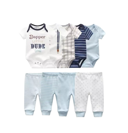 🎉BUNDLE DEAL! Enjoy the Everyday Romper Set + FREE 6‑Pair Socks Bonus!✨