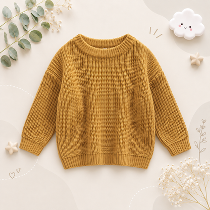 The Penny - Baby Unisex Knitted Sweater, Long Sleeve Autumn Winter Pullover