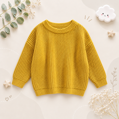 The Penny - Baby Unisex Knitted Sweater, Long Sleeve Autumn Winter Pullover
