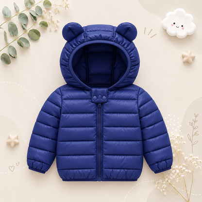 The Bruno - Baby Hooded Winter Jacket, Lightweight Warm Zipper Coat for Kids