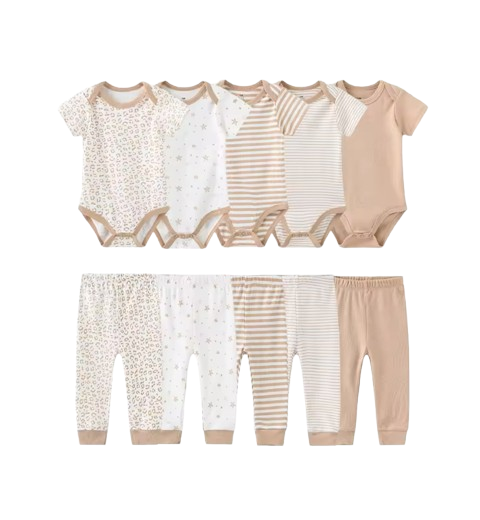 🎉BUNDLE DEAL! Enjoy the Everyday Romper Set + FREE 6‑Pair Socks Bonus!✨