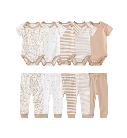 🎉BUNDLE DEAL! Enjoy the Everyday Romper Set + FREE 6‑Pair Socks Bonus!✨