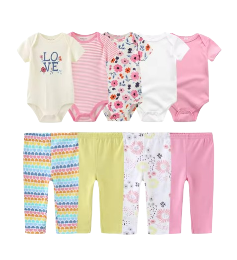 🎉BUNDLE DEAL! Enjoy the Everyday Romper Set + FREE 6‑Pair Socks Bonus!✨