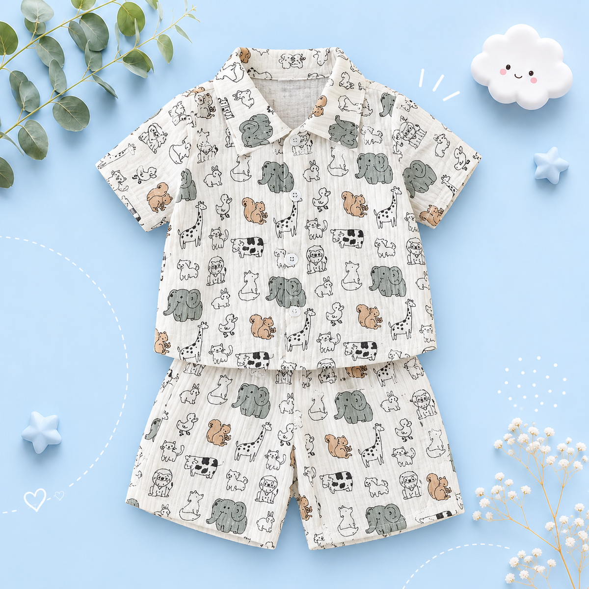 The Bode - Baby Boy Summer 2-Piece Dinosaur Print T-Shirt and Shorts Set
