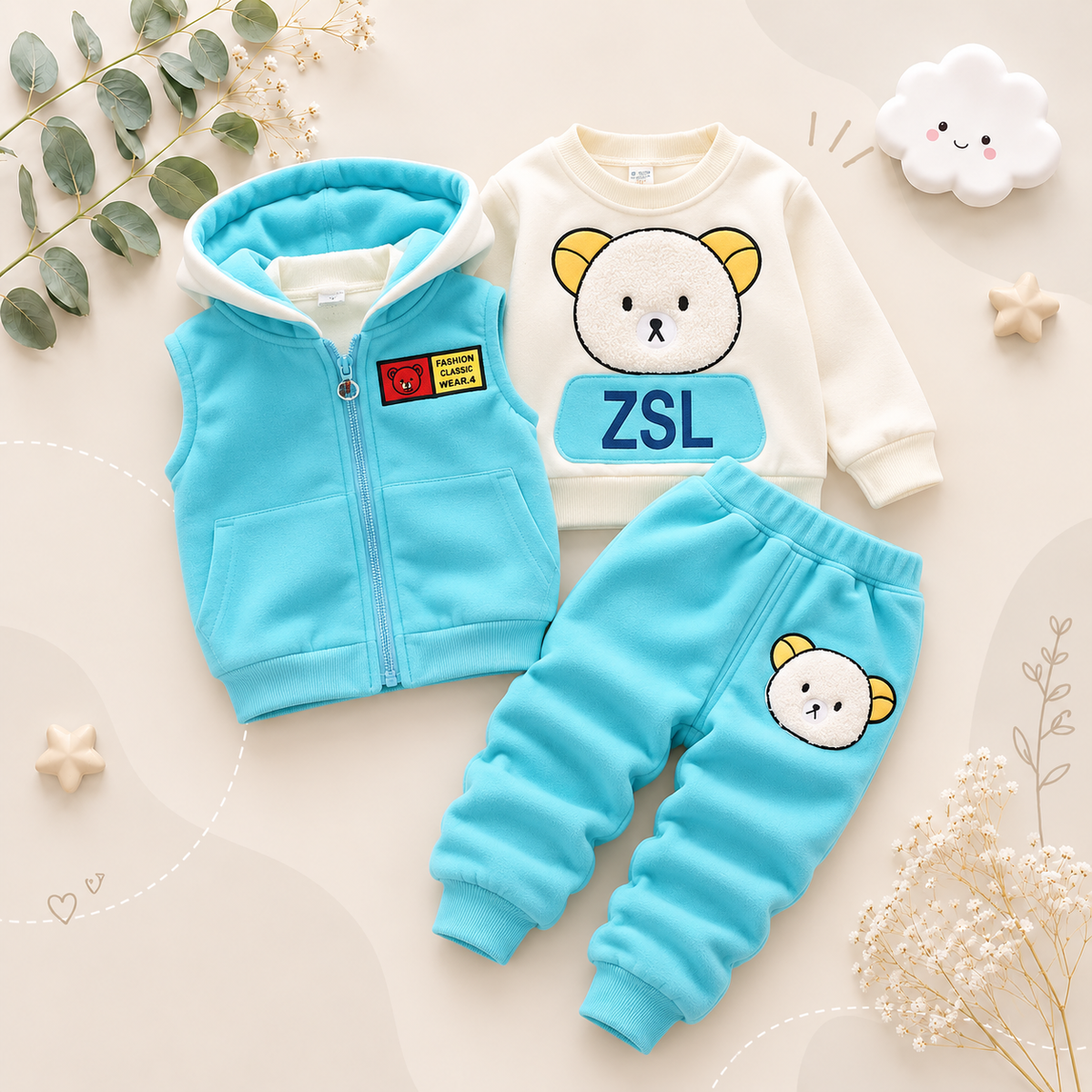 The Zahir - Baby Unisex Winter Tracksuit Set, Warm Unisex Infant Outfit