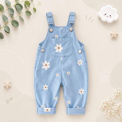 The Kennedi - Newborn Baby Summer Romper – Sleeveless Knitted Embroidered Jumpsuit