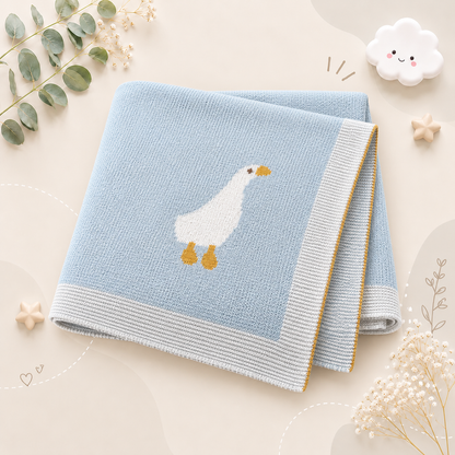 The Brayan - Newborn Baby Cotton Knitted Swaddle Blanket, 90x70cm Plaid Wrap