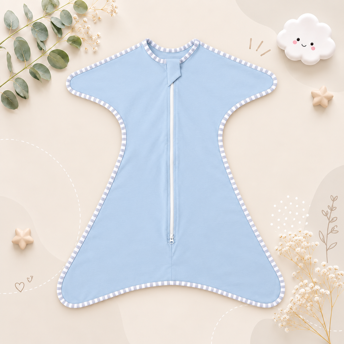 The Santos - Newborn Baby Cotton Anti-Startle Swaddle Blanket Wrap