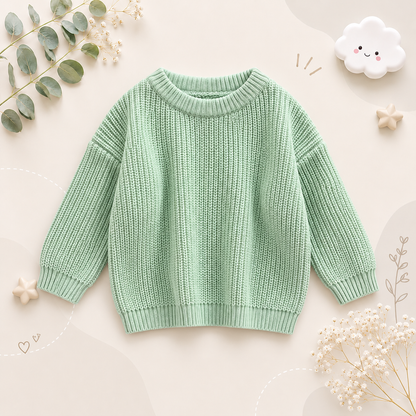 The Penny - Baby Unisex Knitted Sweater, Long Sleeve Autumn Winter Pullover