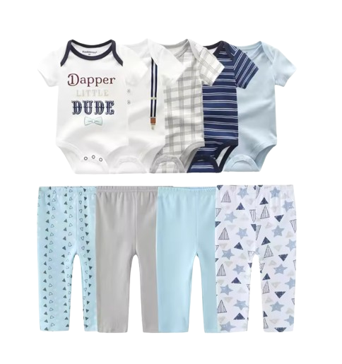 🎉BUNDLE DEAL! Enjoy the Everyday Romper Set + FREE 6‑Pair Socks Bonus!✨