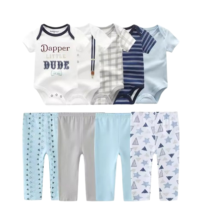 🎉BUNDLE DEAL! Enjoy the Everyday Romper Set + FREE 6‑Pair Socks Bonus!✨