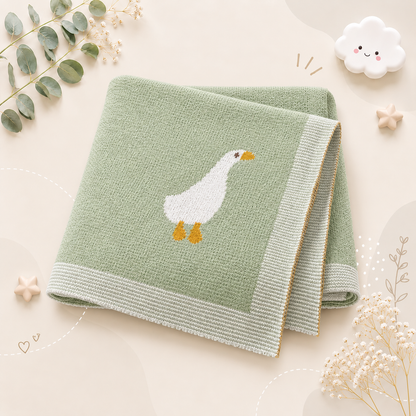 The Brayan - Newborn Baby Cotton Knitted Swaddle Blanket, 90x70cm Plaid Wrap