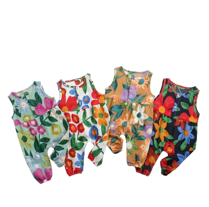 The Phoebe - Baby Girl Sleeveless Flower Print