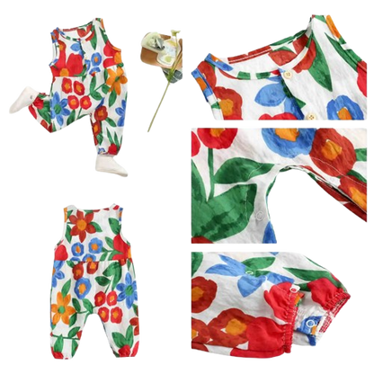 The Phoebe - Baby Girl Sleeveless Flower Print