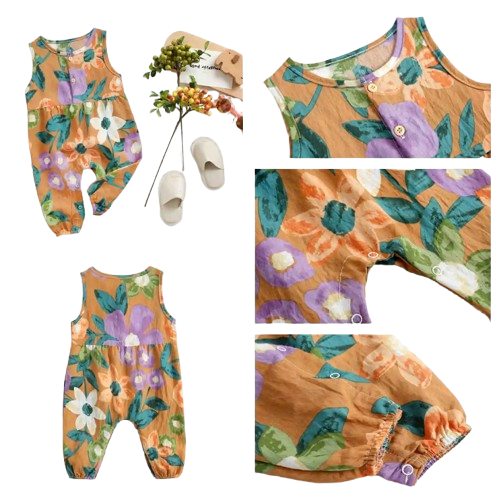 The Phoebe - Baby Girl Sleeveless Flower Print