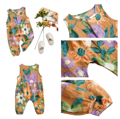 The Phoebe - Baby Girl Sleeveless Flower Print