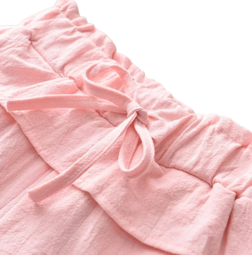 The Hunter - Baby Girl Bear Embroidered Top & Shorts Set Sleeveless Summer Clothing