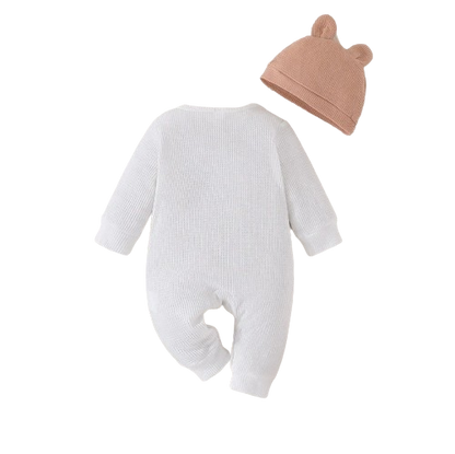 The Adair - Cartoon Onesie + Cute Bear Ears Hat