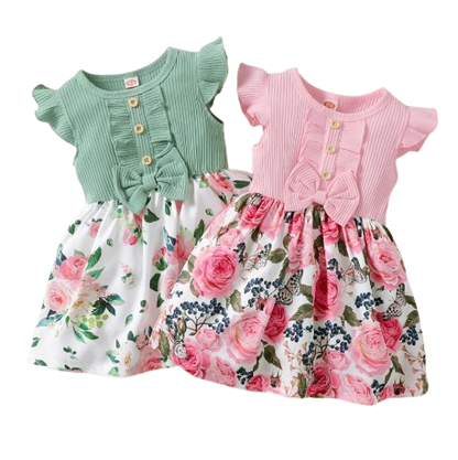 The Marion - Baby Girl Sleeveless Floral Princess Dress 1‑5Y Daily Holiday Children’s Clothes