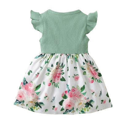 The Marion - Baby Girl Sleeveless Floral Princess Dress 1‑5Y Daily Holiday Children’s Clothes
