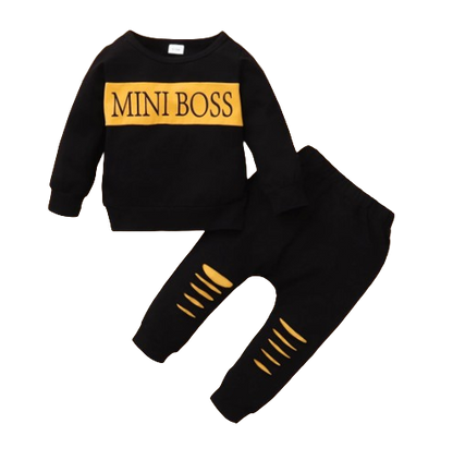 The Cleo - Mini Boss Long Sleeve Tops + Pants