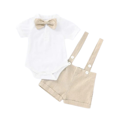 The Kris - Gentlemen Bowtie Romper + Suspender