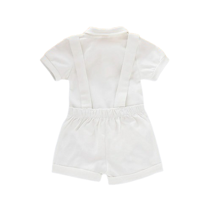 The Kris - Newborn Baby Boy Bowtie Romper & Suspender Pants 2PCS Summer Outfit