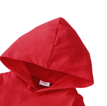 The Hollis - Baby Unisex Red Little Boss Hoodie + Pants