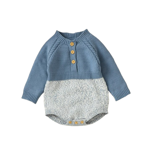 The Eddie - Unisex Baby Knit Long Sleeve Romper Spring Autumn Winter One Piece Outfit