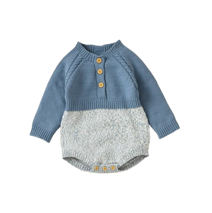 The Eddie - Unisex Baby Knit Long Sleeve Romper Spring Autumn Winter One Piece Outfit