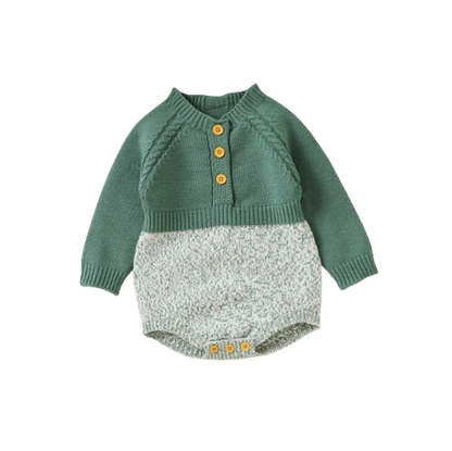 The Eddie - Unisex Baby Knit Long Sleeve Romper Spring Autumn Winter One Piece Outfit