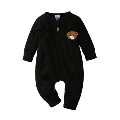 The Mason - Bear Print Tiny Button Onesies