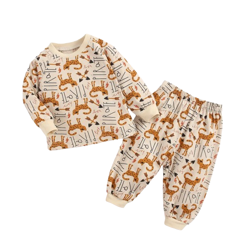 The Jazz - Unisex Baby 2PCS Cotton Long Sleeve Top & Pants Set Soft Pajamas