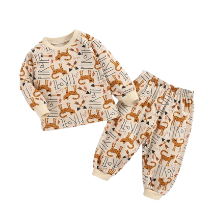 The Jazz - Unisex Baby 2PCS Cotton Long Sleeve Top & Pants Set Soft Pajamas