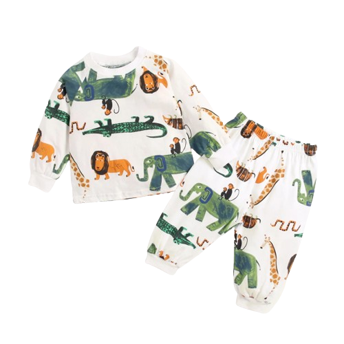 The Jazz - Unisex Baby 2PCS Cotton Long Sleeve Top & Pants Set Soft Pajamas