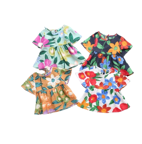The Tiffany - Baby Girl Floral Cotton Outfit Set Summer Princess Casual Clothes