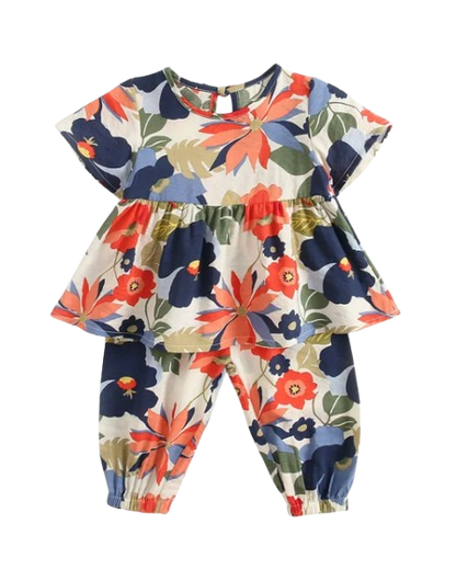 The Tiffany - Baby Girl Floral Cotton Outfit Set Summer Princess Casual Clothes