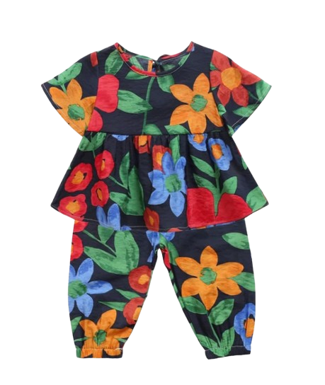 The Tiffany - Baby Girl Floral Cotton Outfit Set Summer Princess Casual Clothes