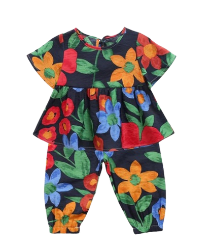 The Tiffany - Baby Girl Floral Cotton Outfit Set Summer Princess Casual Clothes