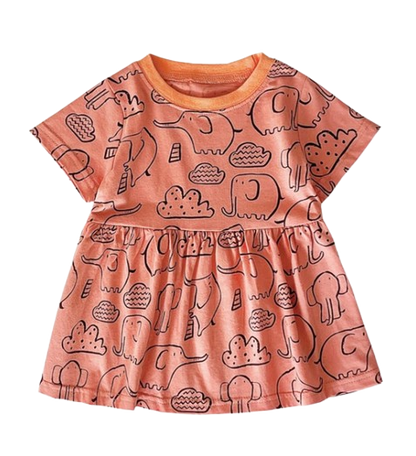 The Merry - Baby Girl  Cute Colourful Print Dress