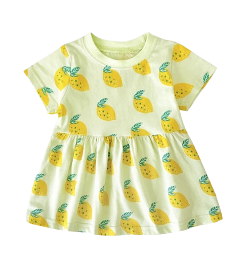 The Merry - Baby Girl Cotton Short Sleeve Dress Cute Summer Casual Outfit for Toddlers