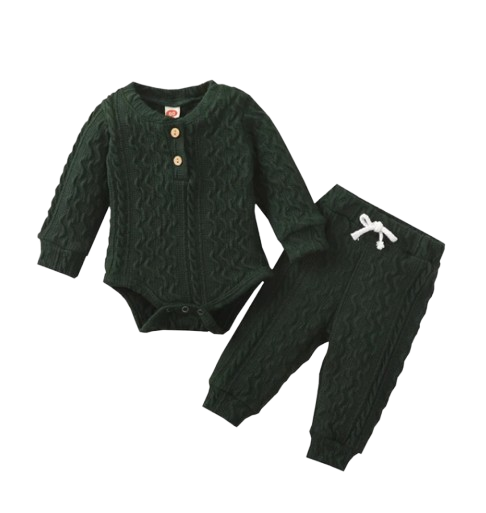The Lennon - Unisex Baby Long Sleeve Romper & Pants Set Soft Spring Autumn Clothing