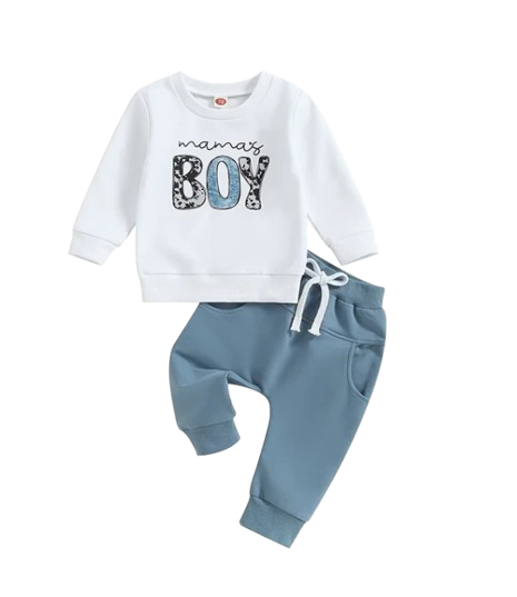 The Jerome - Mama/Daddy's Boy Long Sleeve Print + Pants